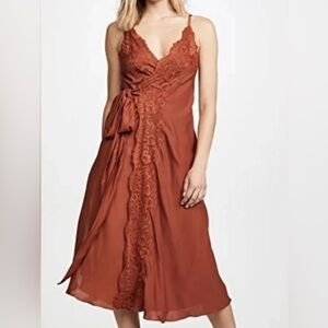 Free People We are HAH Dancing Queen Wrap Slip Dress, Size XS (v)